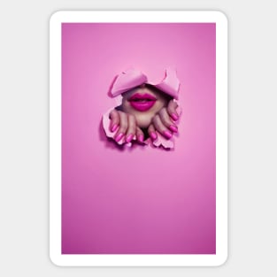 Pink Lips Sticker